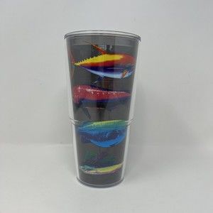 Tervis Tumbler Salt Life Rainbow Fish Tuna Nautical Wrap 24oz NEW USA Made